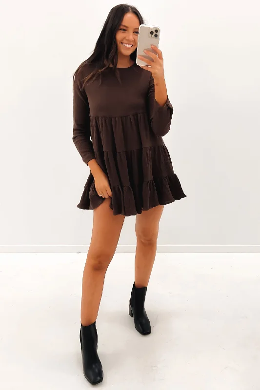 Kelly Mini Dress Chocolate