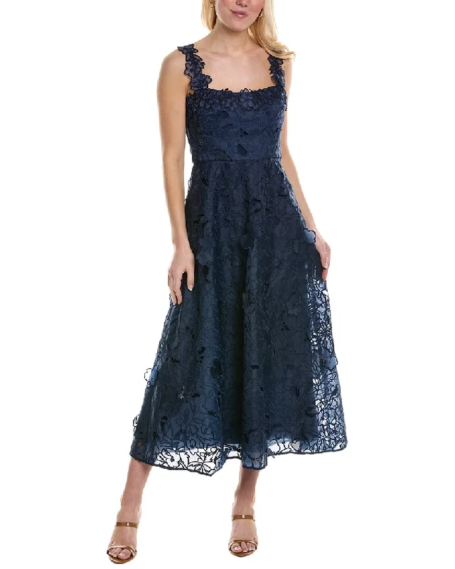 ML Monique Lhuillier Juliette Organza Maxi Dress