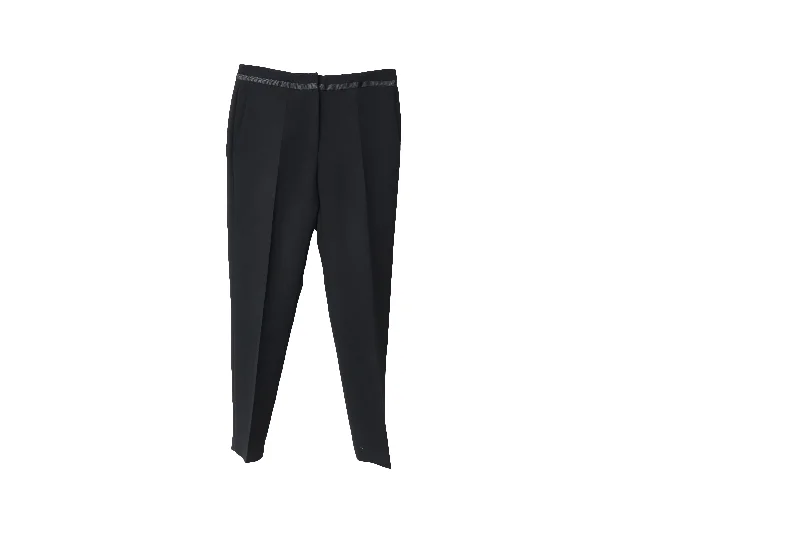 Sandro Paris Straight Pants in Black Polyester