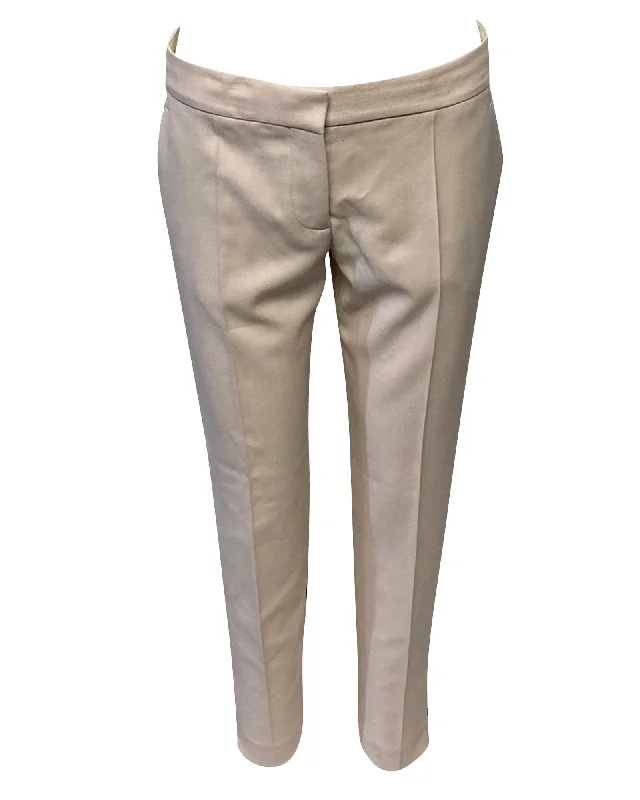 Stella McCartney Slim Fit Trousers in Beige Cotton