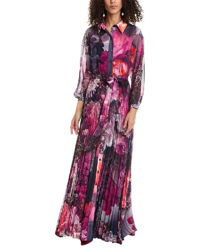 Teri Jon by Rickie Freeman Maxi Shirtdress