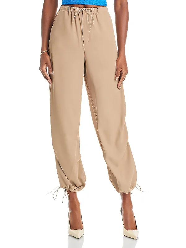 Womens High Rise Stretch Jogger Pants